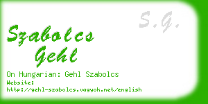 szabolcs gehl business card